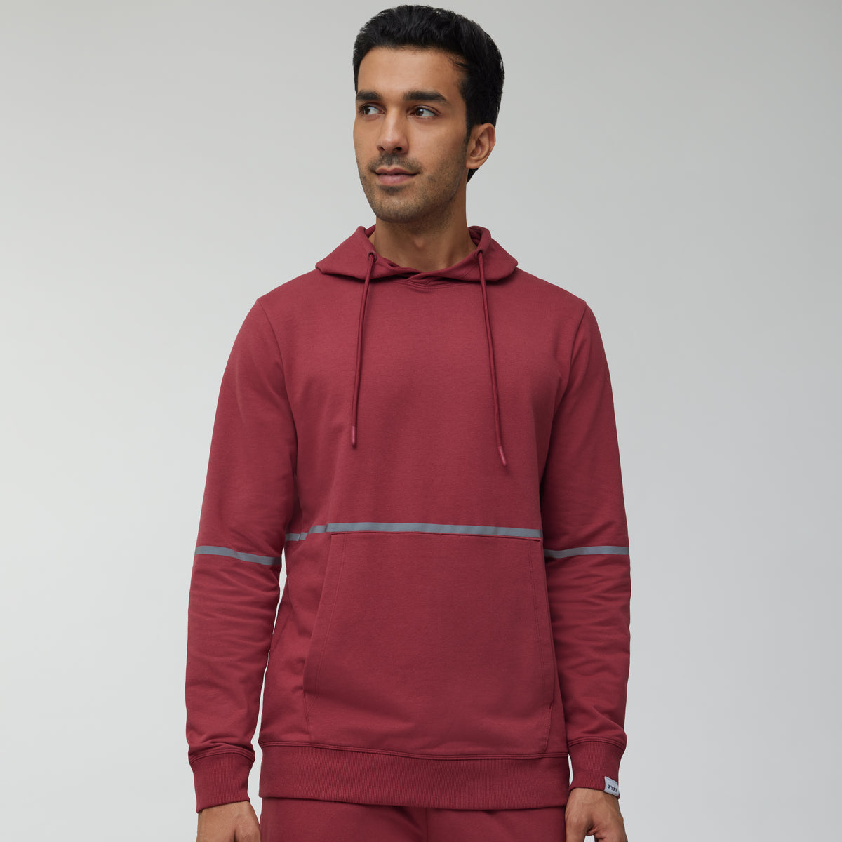 Ascent French Terry Cotton Blend Hoodie and Joggers Co-Ord Crimson Red - XYXX Crew