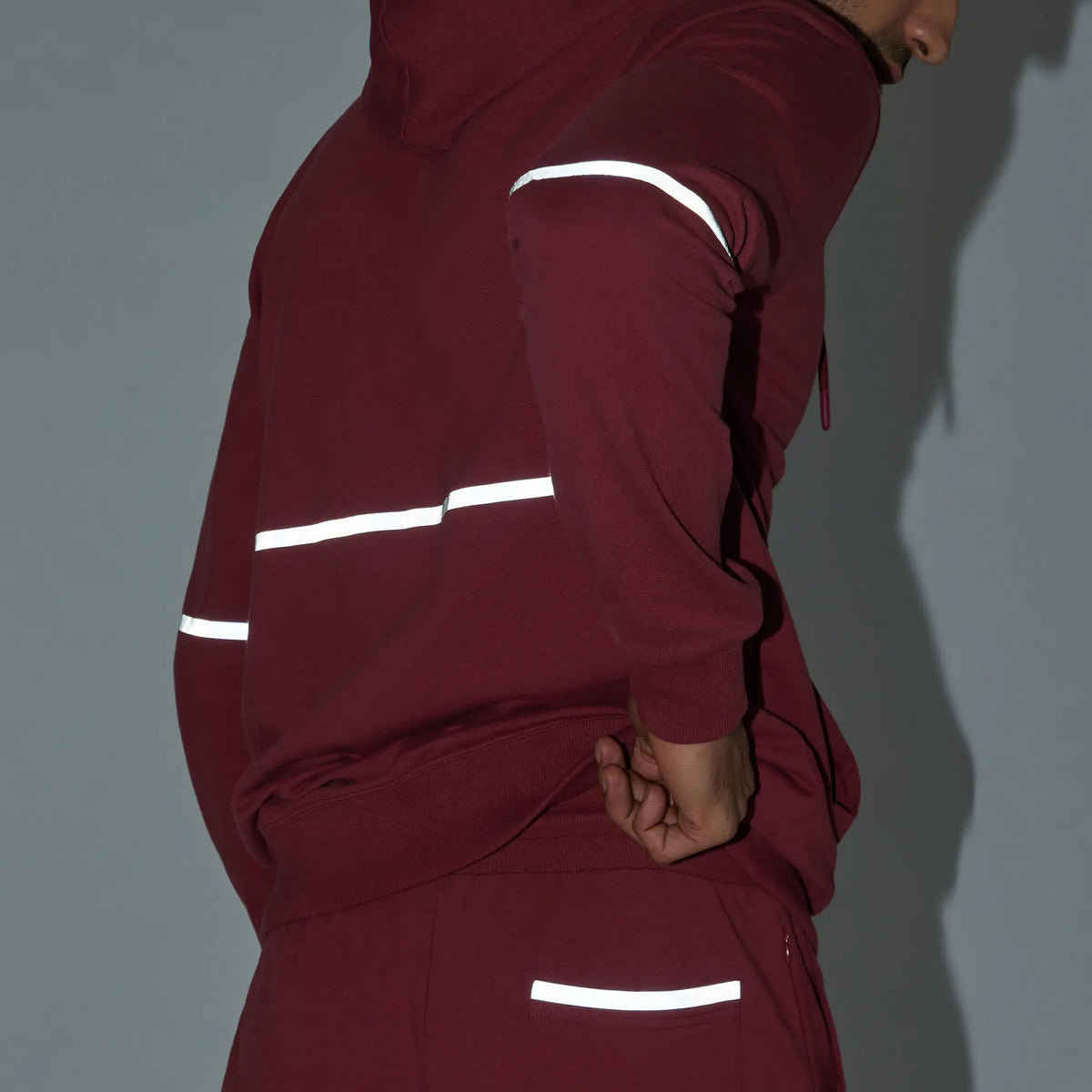 Ascent French Terry Cotton Blend Hoodies Crimson Red - XYXX Crew
