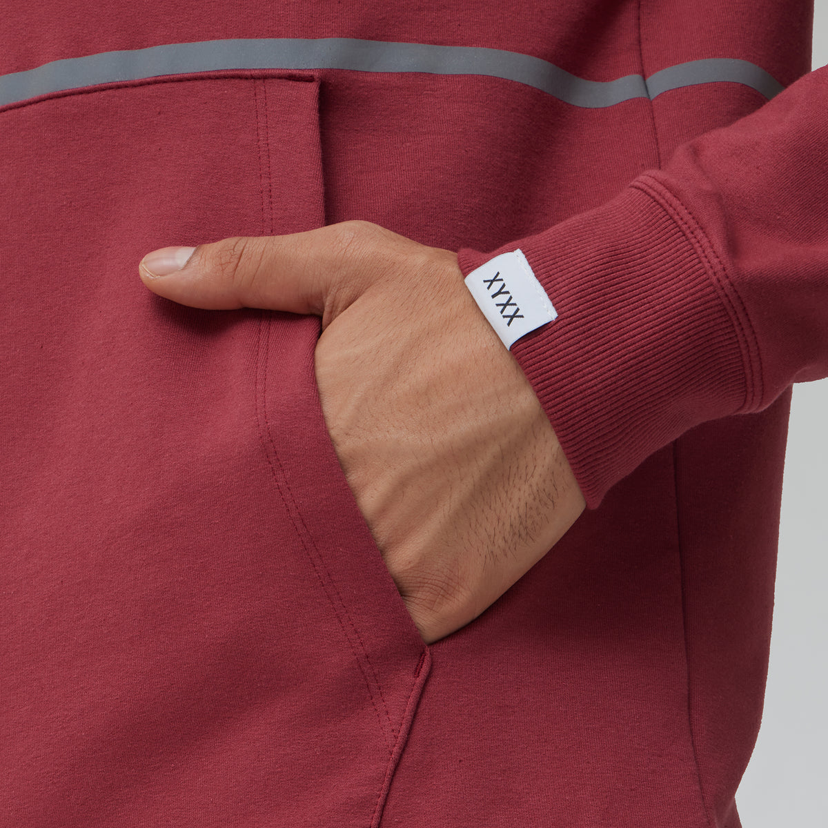 Ascent French Terry Cotton Blend Hoodie and Joggers Co-Ord Crimson Red - XYXX Crew