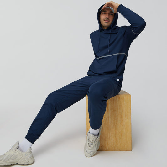 Ascent French Terry Cotton Blend Hoodie and Joggers Co-Ord Midnight Blue - XYXX Crew