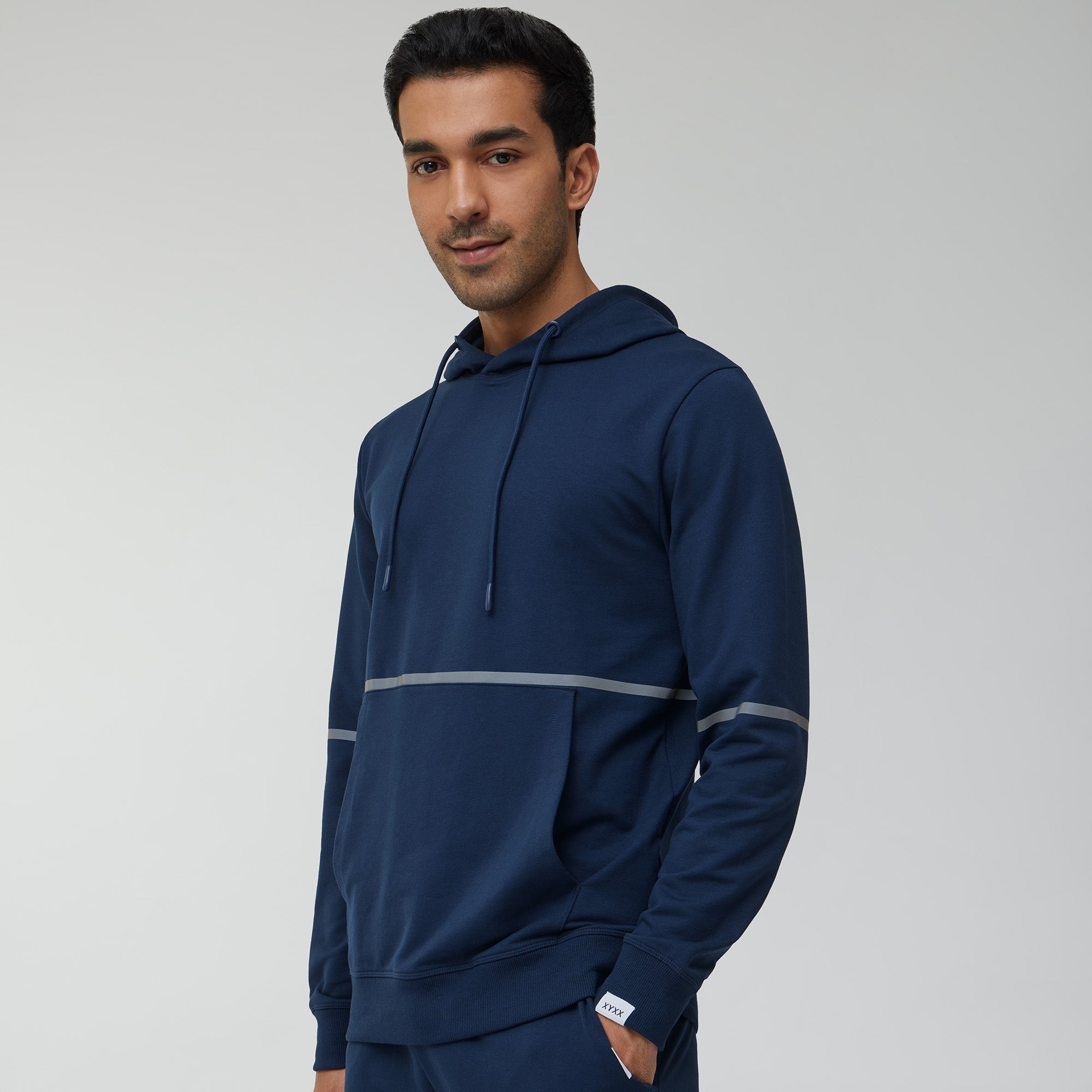 Ascent French Terry Cotton Blend Hoodie and Joggers Co-Ord Midnight Blue