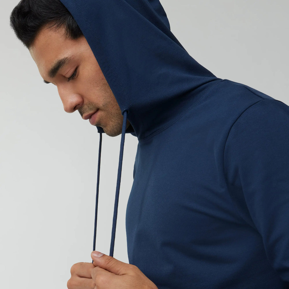 Ascent French Terry Cotton Blend Hoodies Midnight Blue - XYXX Crew