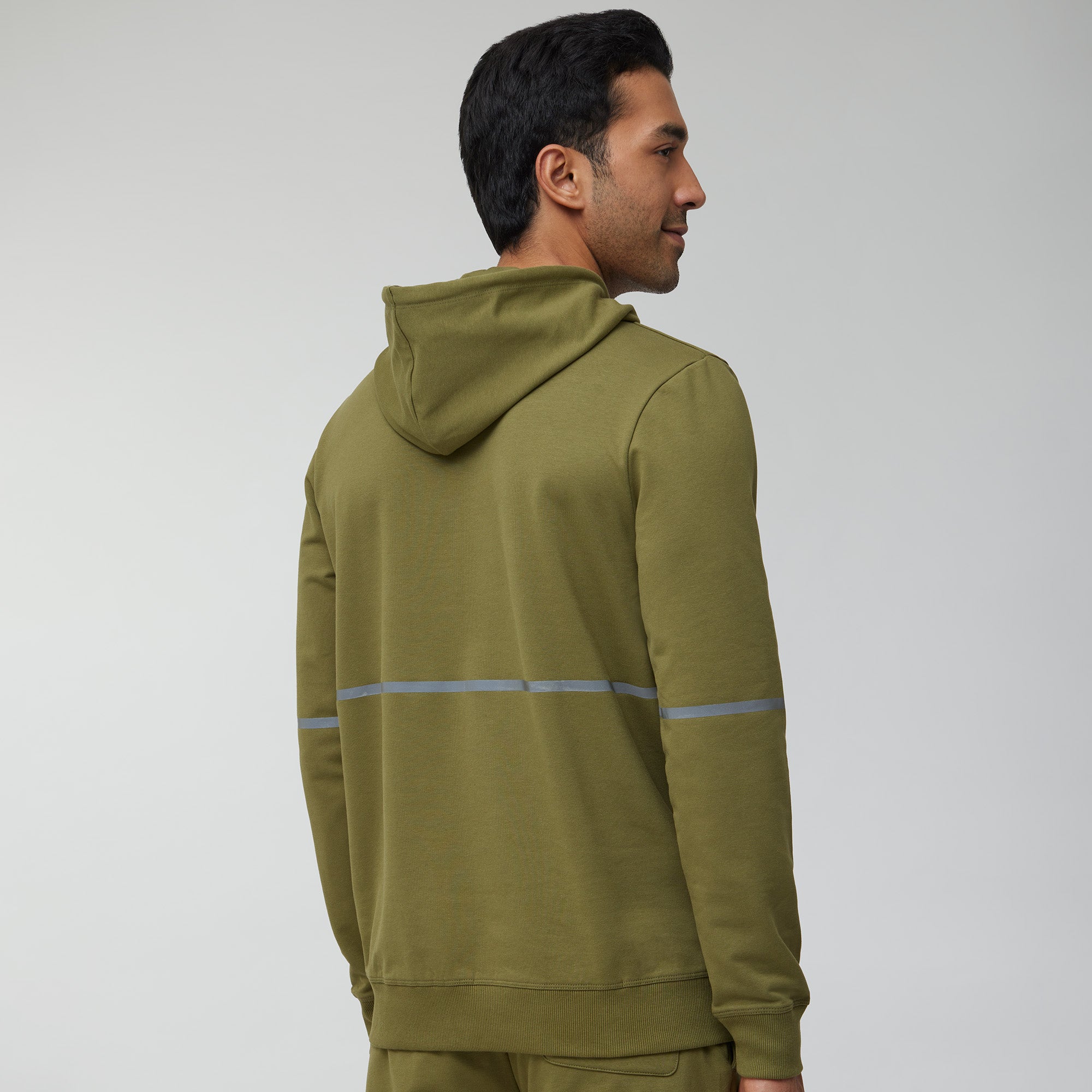 Ascent French Terry Cotton Blend Hoodies Olive Green