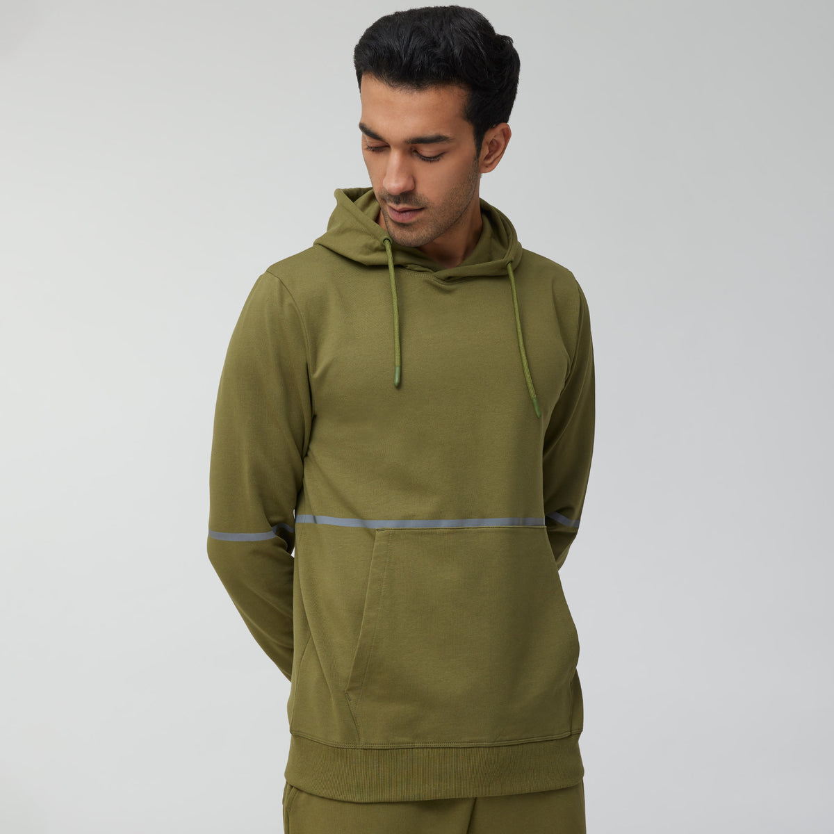 Ascent French Terry Cotton Blend Hoodie and Joggers Co-Ord Olive Green - XYXX Crew