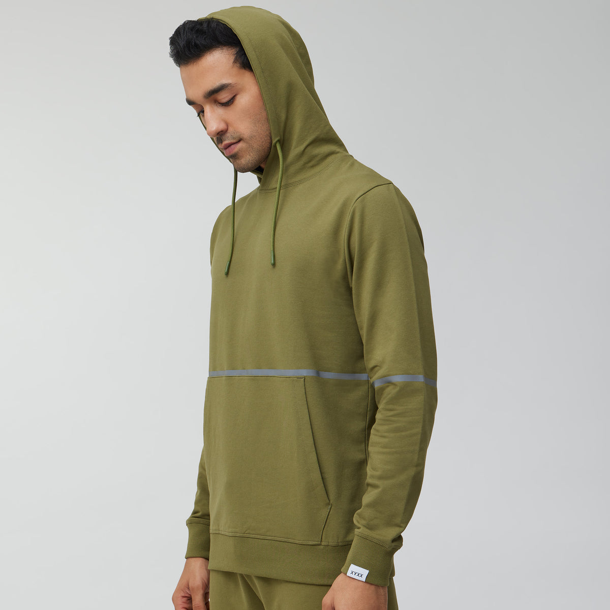 Ascent French Terry Cotton Blend Hoodie and Joggers Co-Ord Olive Green - XYXX Crew