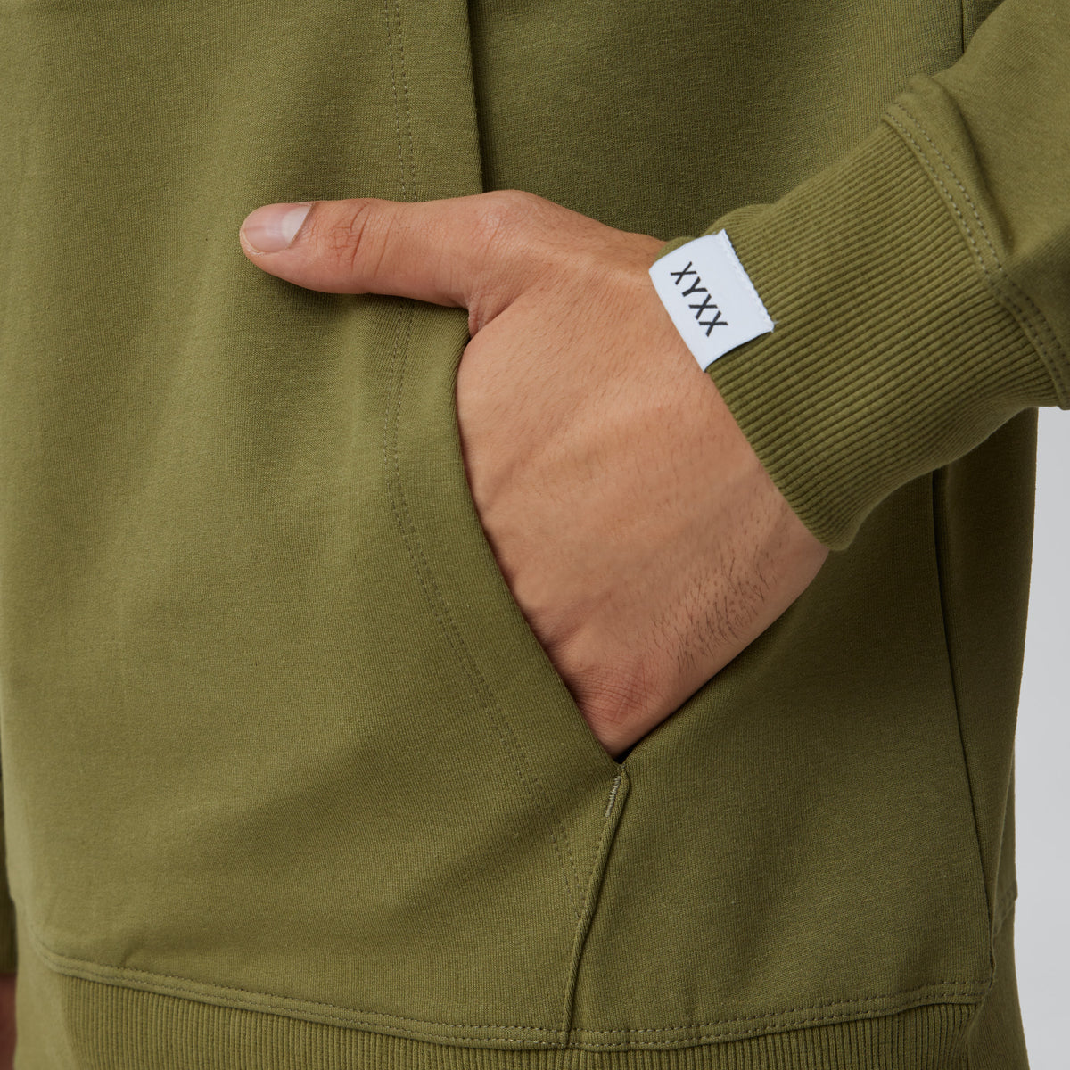 Ascent French Terry Cotton Blend Hoodie and Joggers Co-Ord Olive Green - XYXX Crew