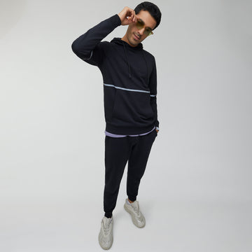 Ascent French Terry Cotton Blend Hoodie and Joggers Co-Ord Pitch Black - XYXX Crew