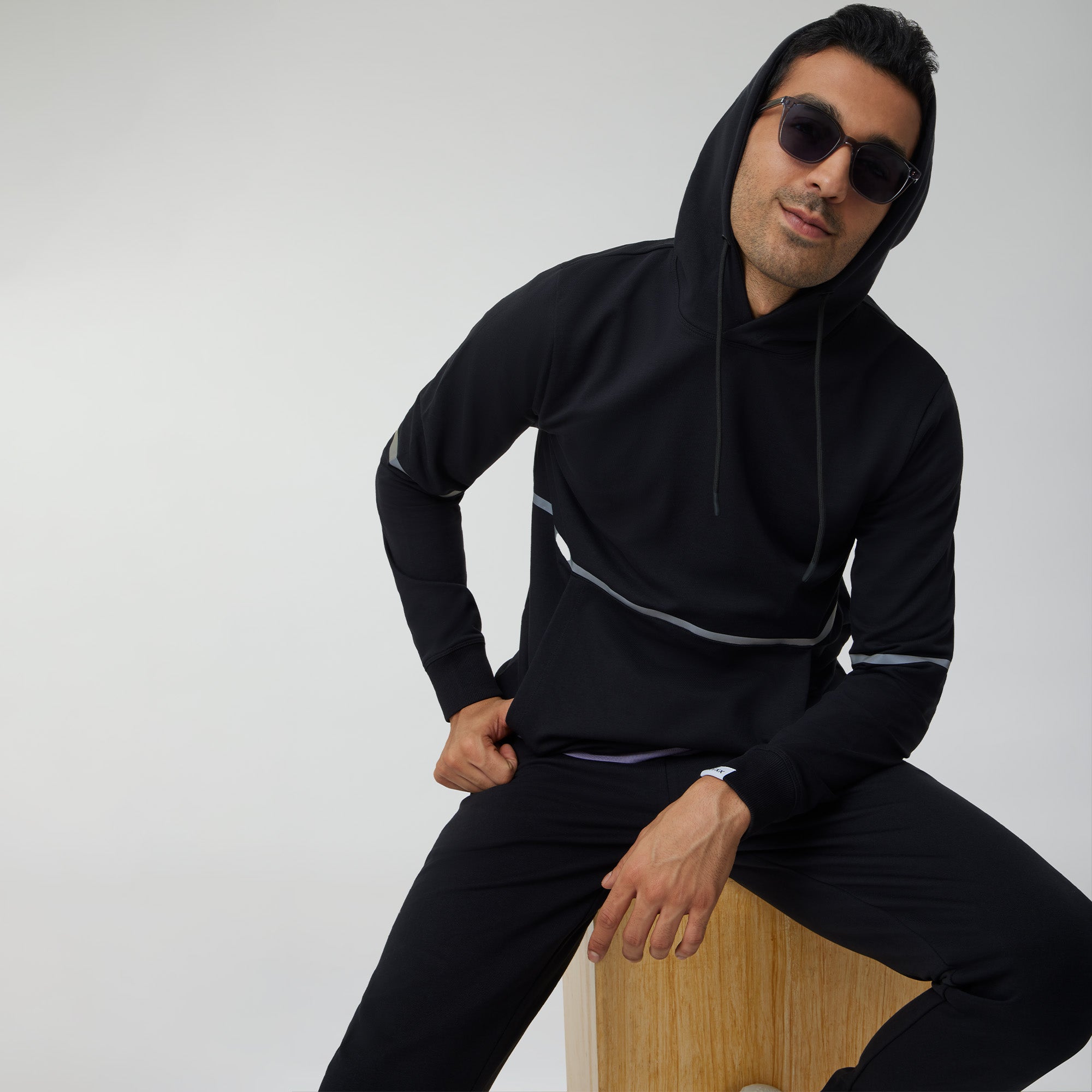 Ascent French Terry Cotton Blend Hoodies Pitch Black