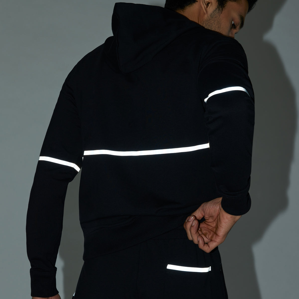 Ascent French Terry Cotton Blend Hoodie and Joggers Co-Ord Pitch Black - XYXX Crew