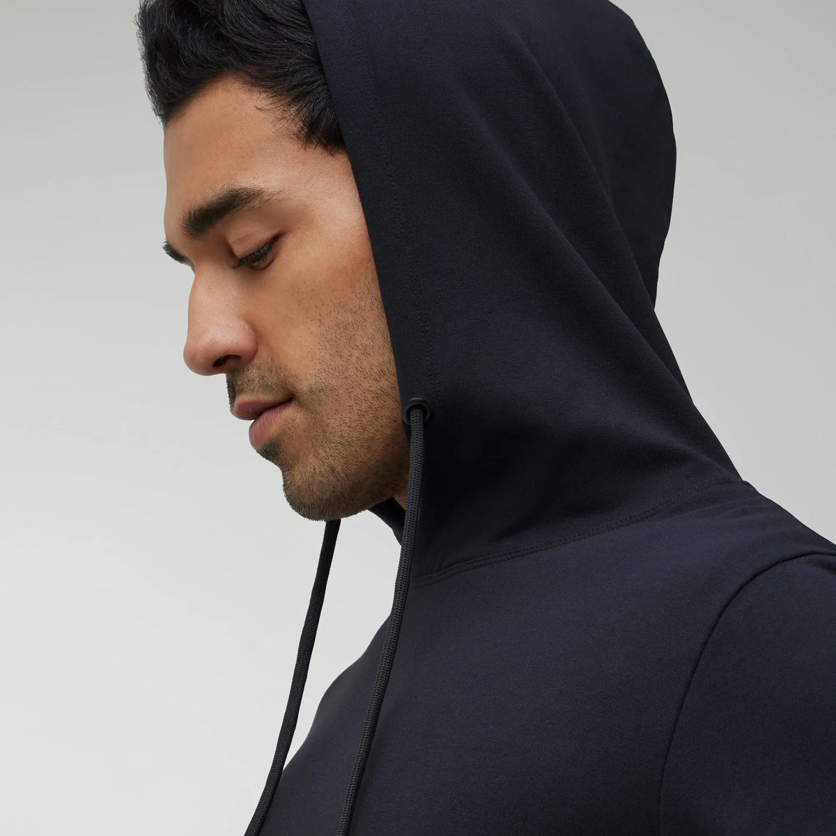 Ascent French Terry Cotton Blend Hoodies Pitch Black - XYXX Crew