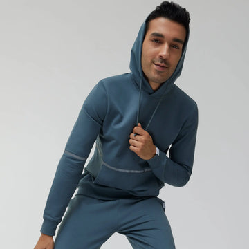 Ascent French Terry Cotton Blend Hoodies Storm Grey - XYXX Crew