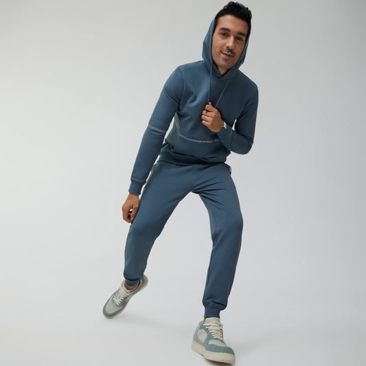 Ascent French Terry Cotton Blend Hoodie and Joggers Co-Ord Storm Grey - XYXX Crew