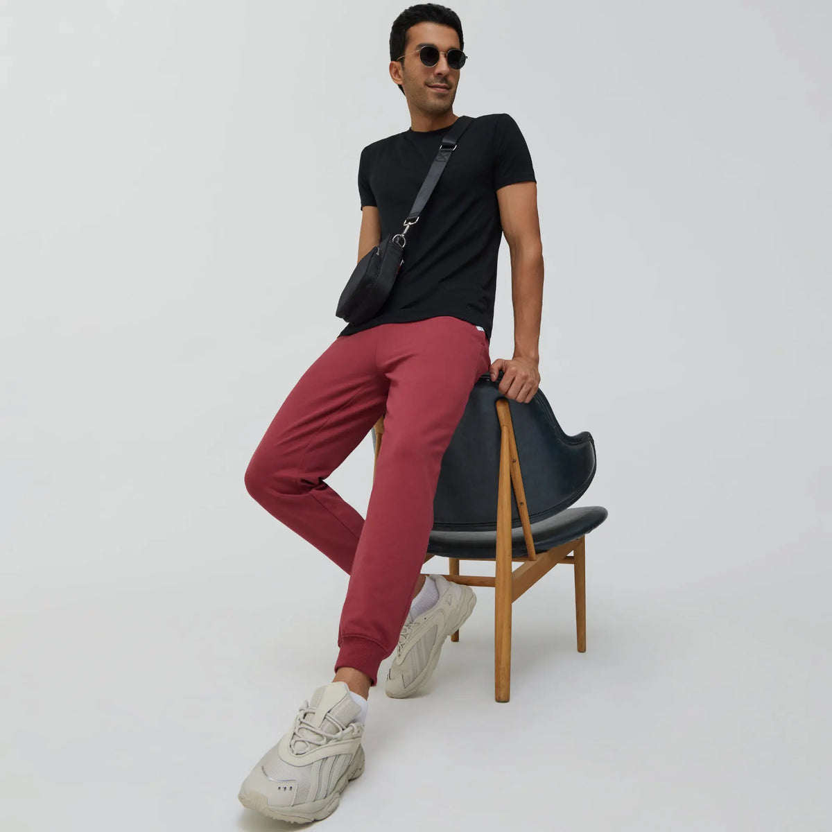 Ascent French Terry Cotton Blend Joggers Crimson Red - XYXX Crew