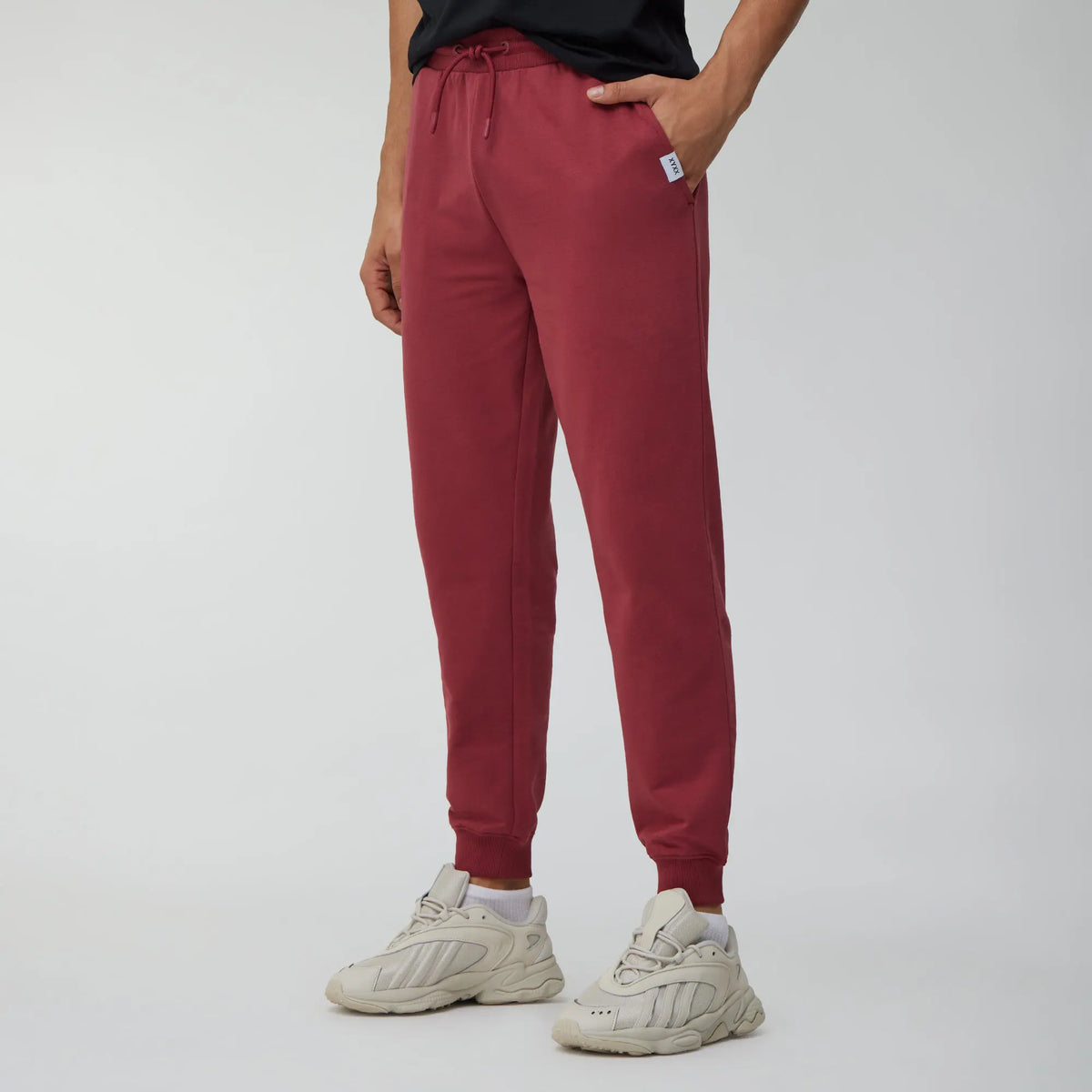 Ascent French Terry Cotton Blend Joggers Crimson Red - XYXX Crew