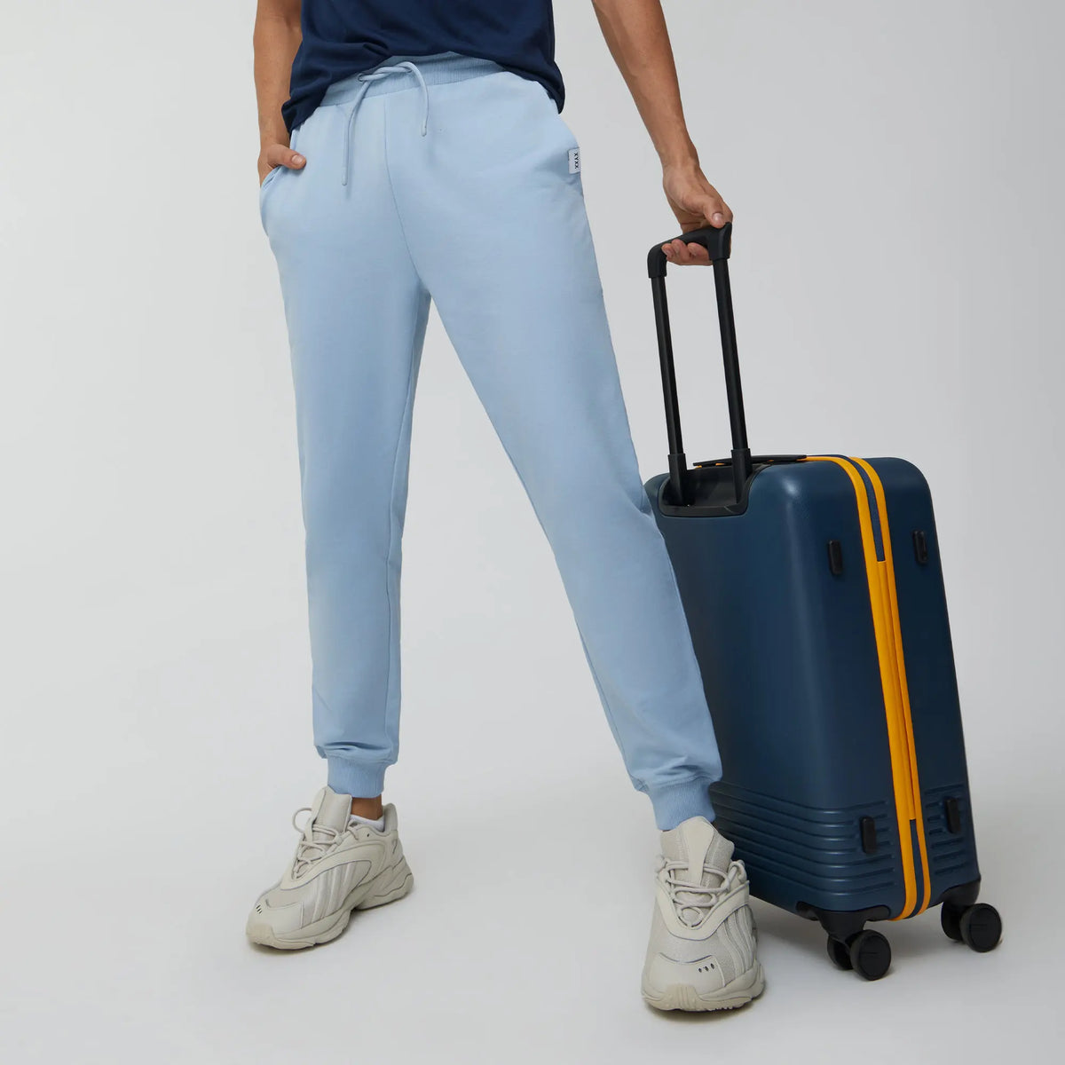 Ascent French Terry Cotton Blend Joggers Glacier Blue - XYXX Crew