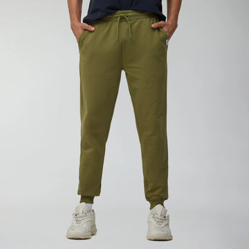 Ascent French Terry Cotton Blend Joggers Olive Green - XYXX Crew