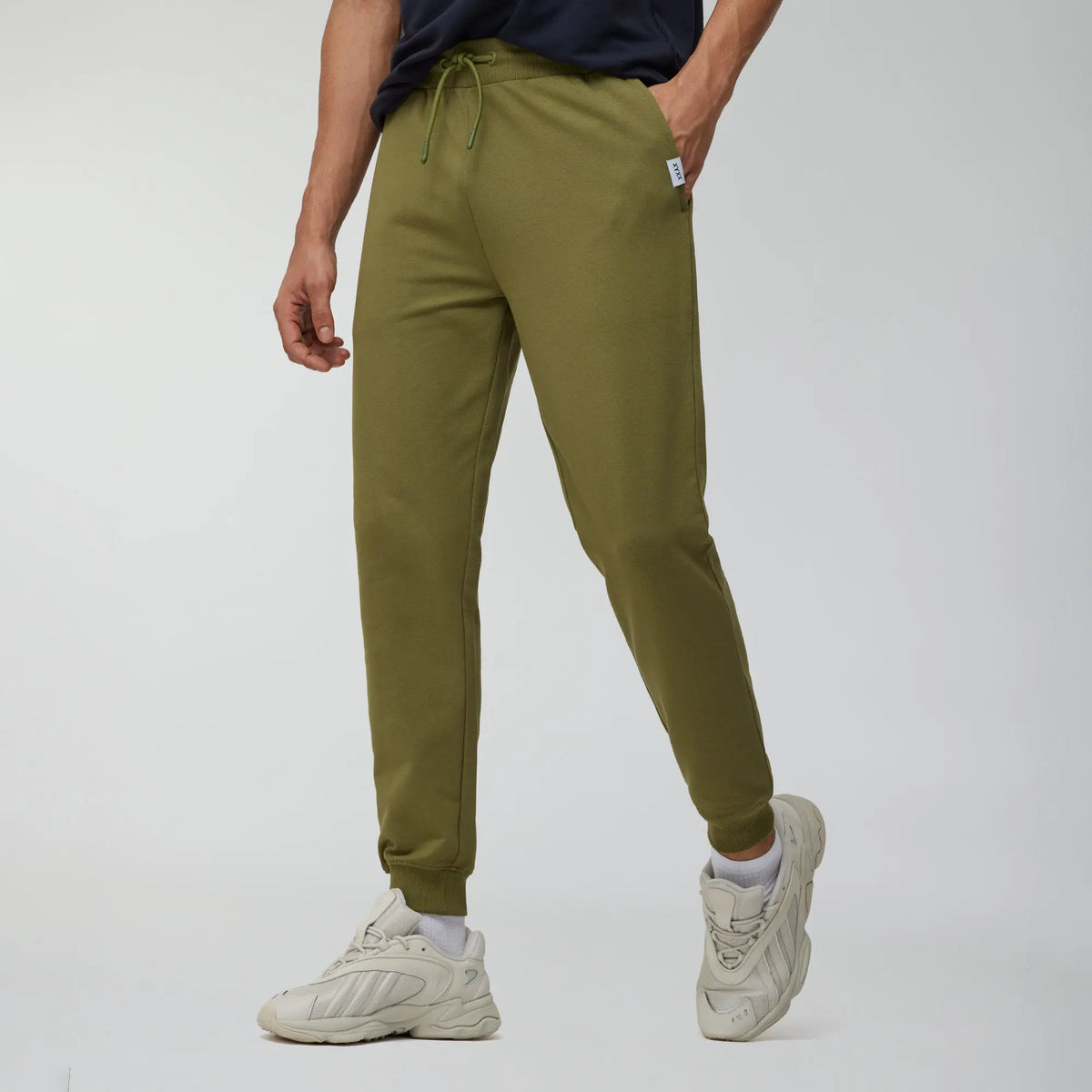 Ascent French Terry Cotton Blend Joggers Olive Green - XYXX Crew