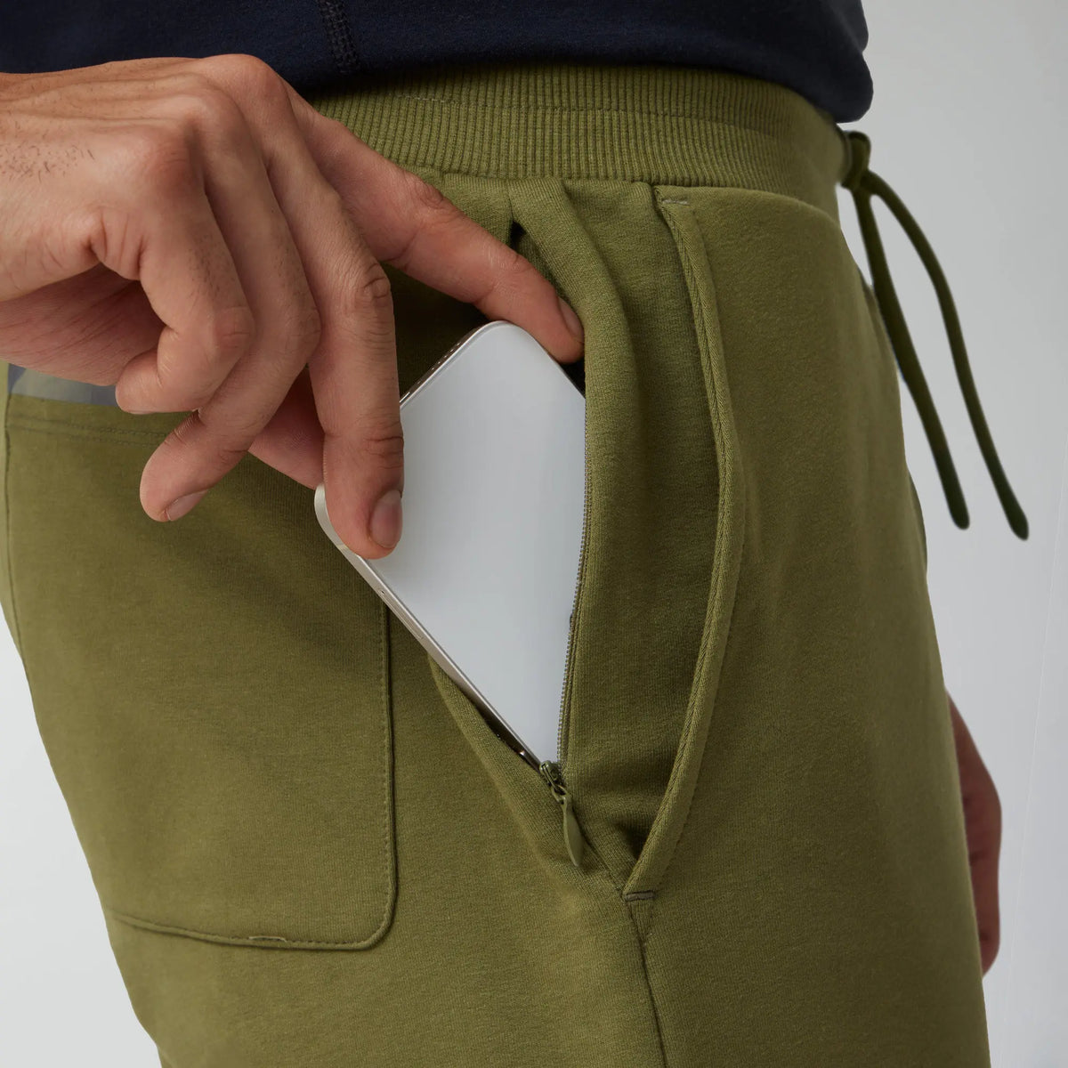 Ascent French Terry Cotton Blend Joggers Olive Green - XYXX Crew