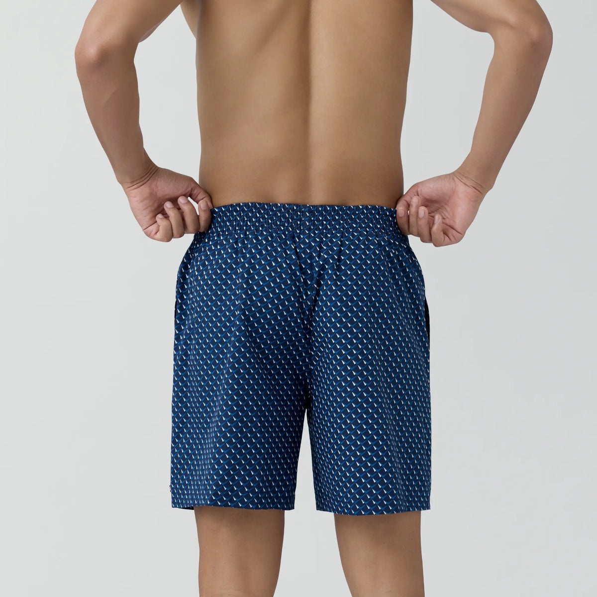 Astor Combed Cotton Boxer Shorts Arrow Blue