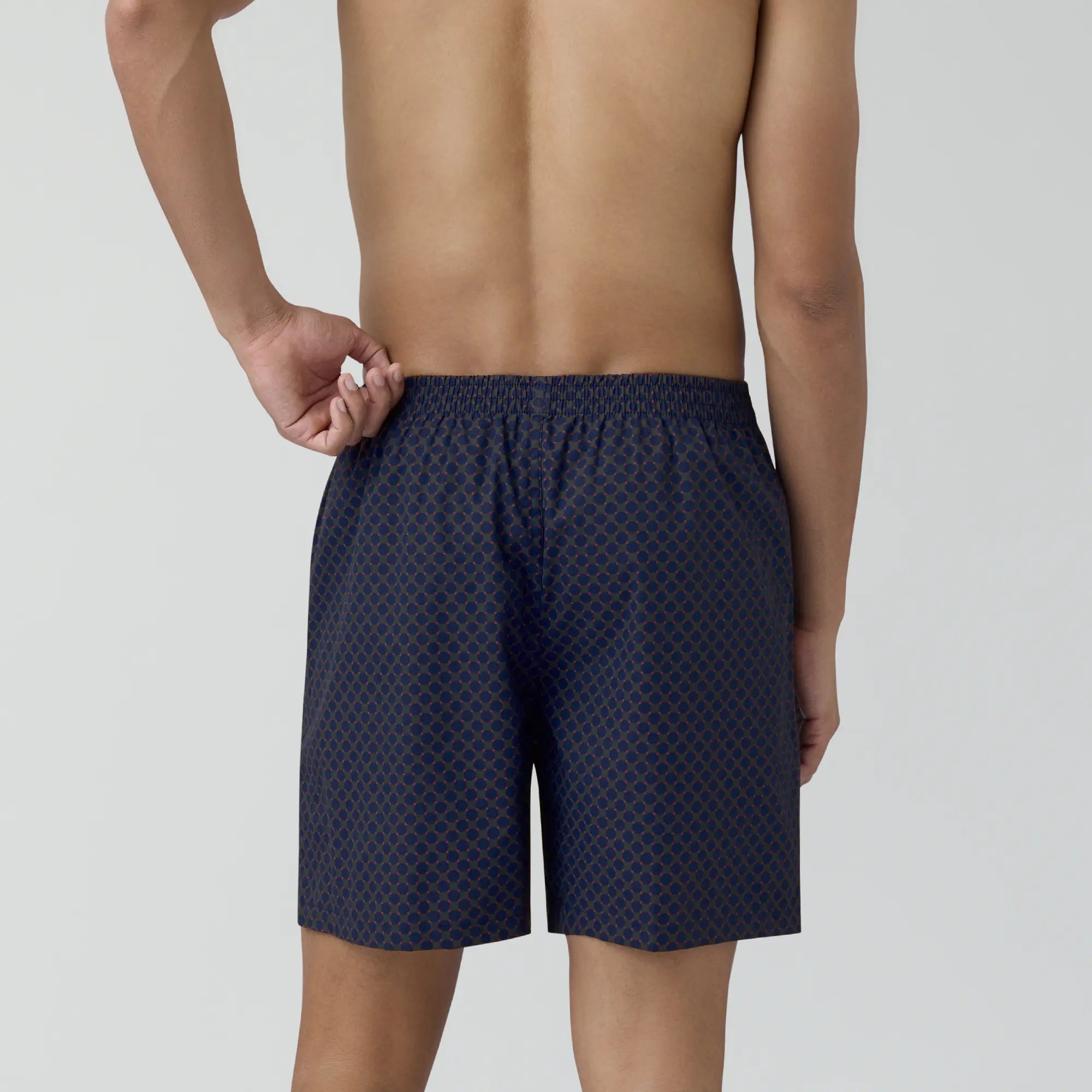 Astor Combed Cotton Boxer Shorts For Men Blue Circle - XYXX Crew