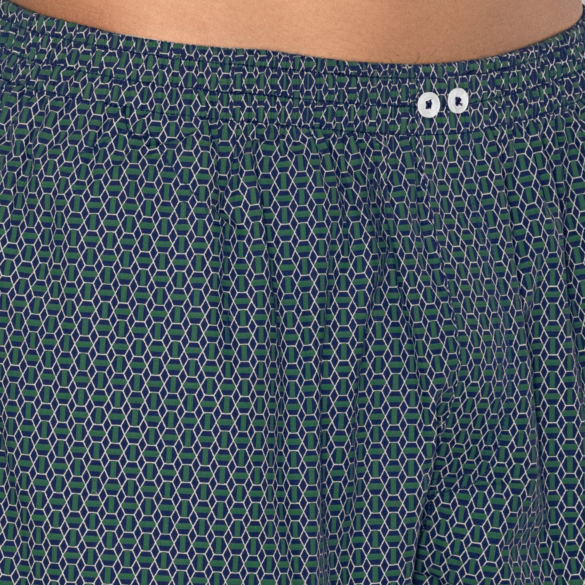 Astor Combed Cotton Boxer Shorts For Men Green Hexagon - XYXX Mens Apparels
