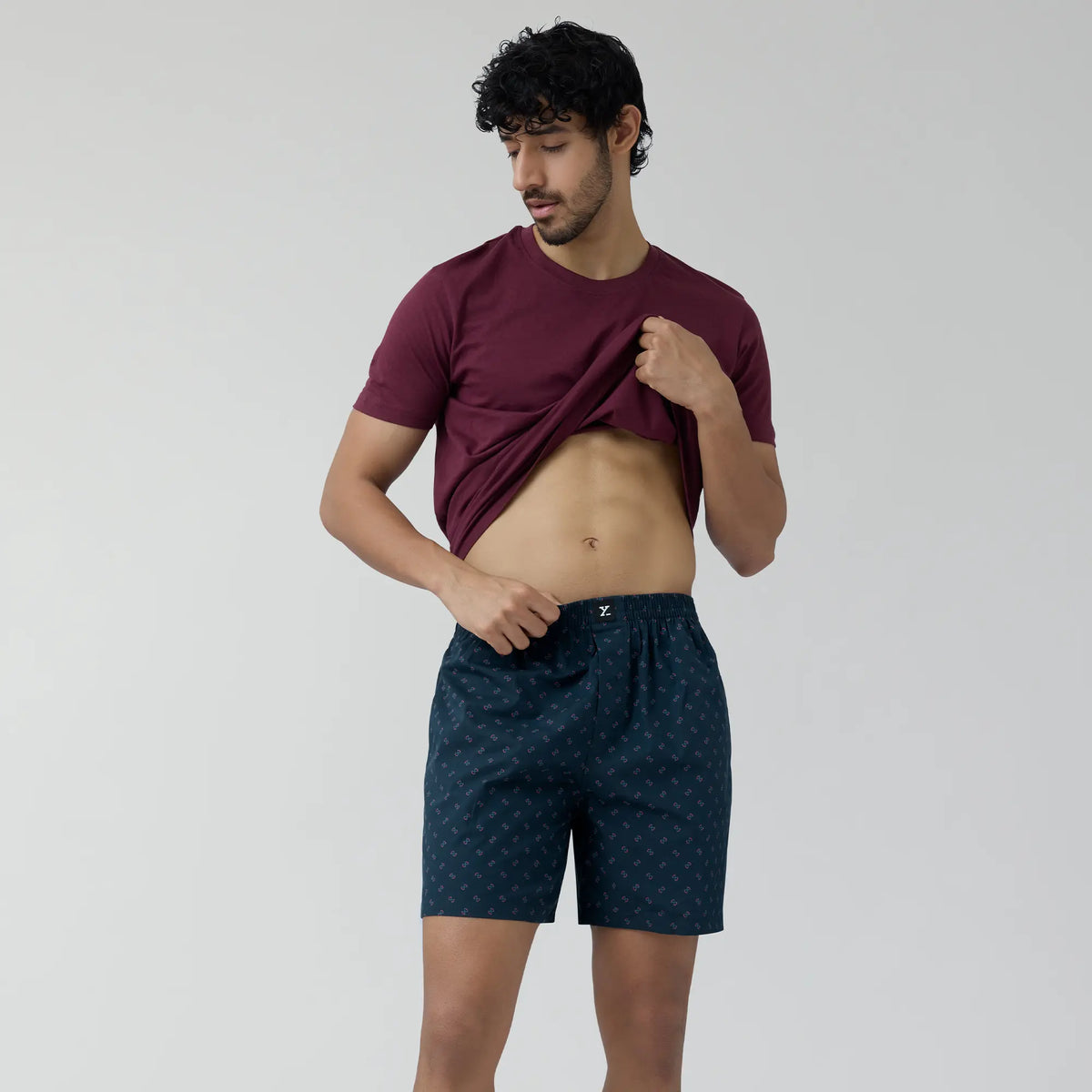 Astor Combed Cotton Boxer Shorts Infinity Black