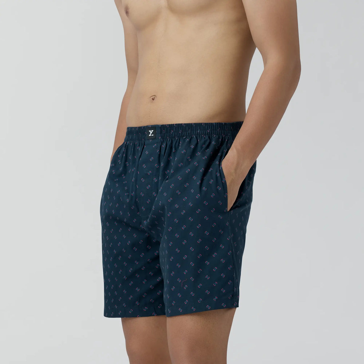 Astor Combed Cotton Boxer Shorts Infinity Black