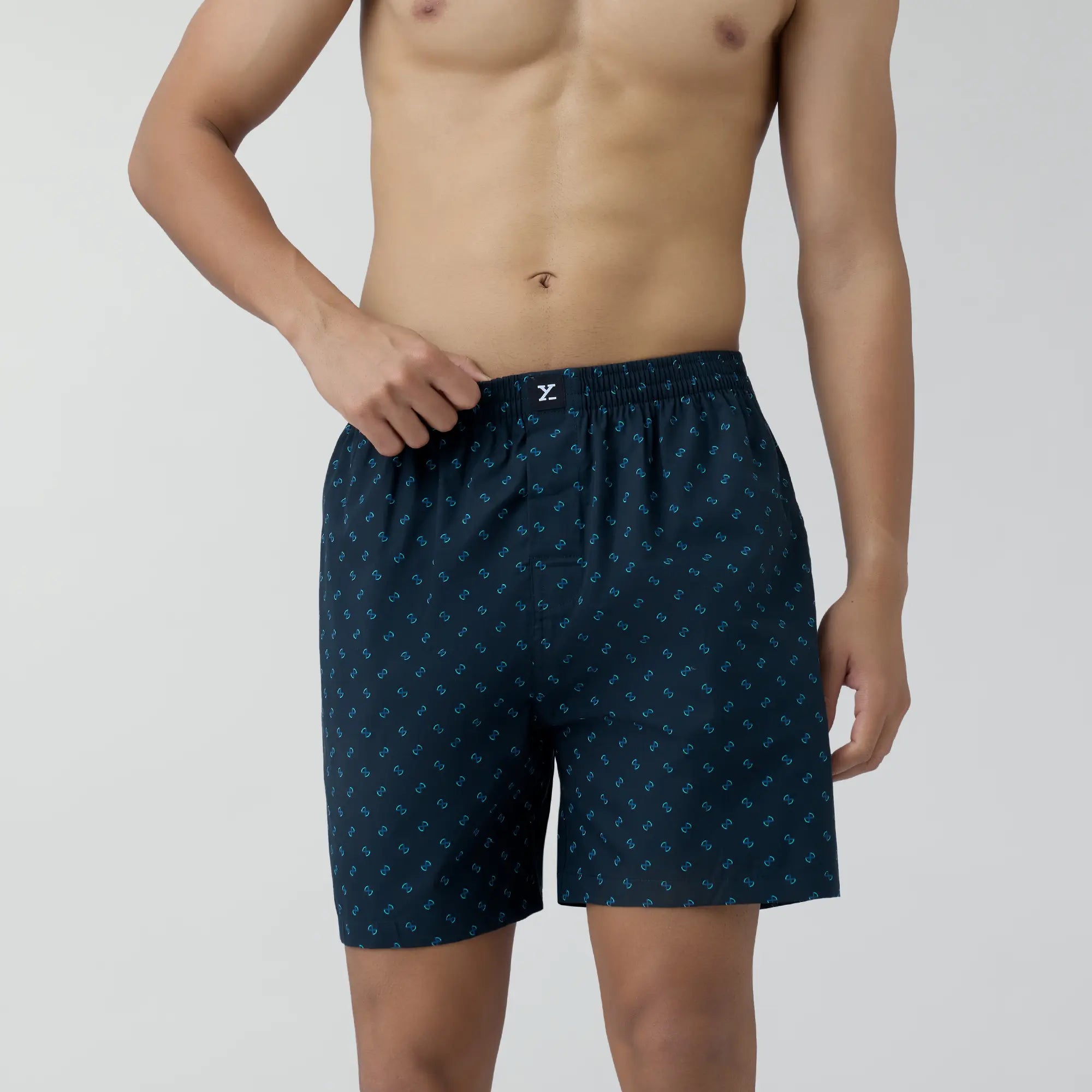 Astor Combed Cotton Boxer Shorts For Men Infinity Blue - XYXX Crew