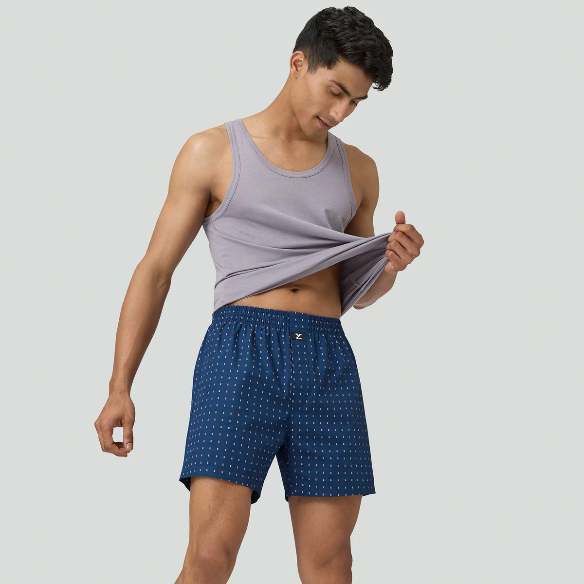 Astor Lounge Inner Boxers Blocks Blue - XYXX Crew