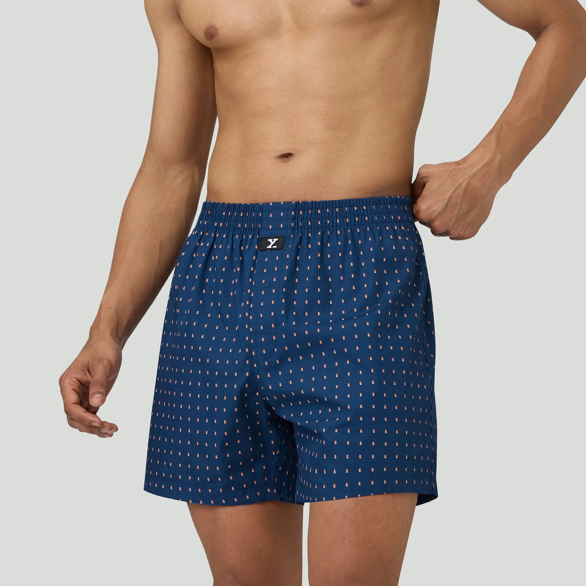 Astor Lounge Inner Boxers Blocks Blue - XYXX Crew