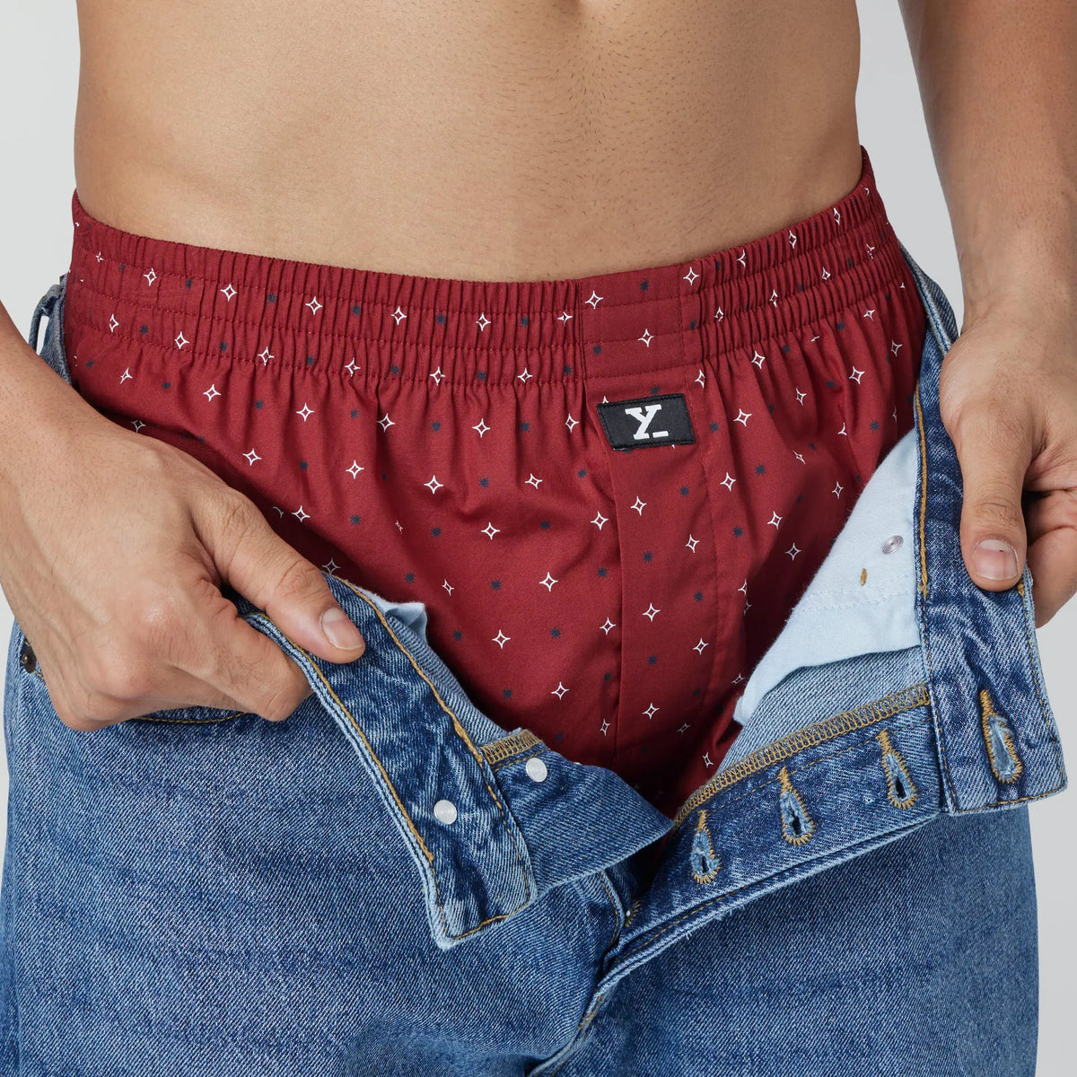 Astor Lounge Inner Boxers Starry Maroon - XYXX Crew
