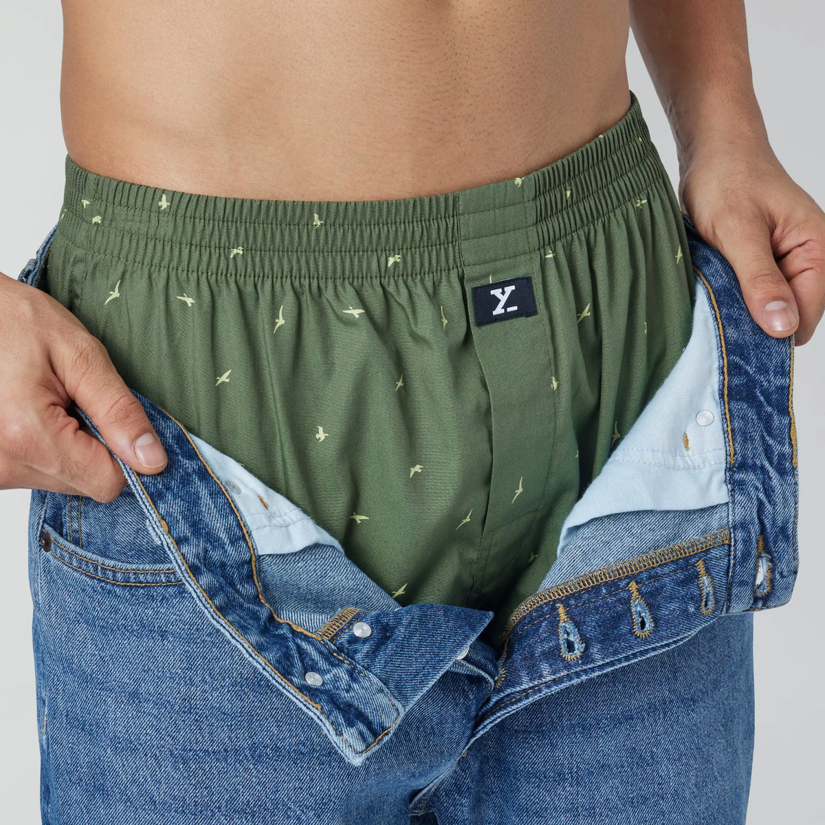 Astor Lounge Inner Boxers Wings Green - XYXX Crew