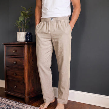 Ultra-Breathable Cotton Chambray Pyjamas - Taupe Grey