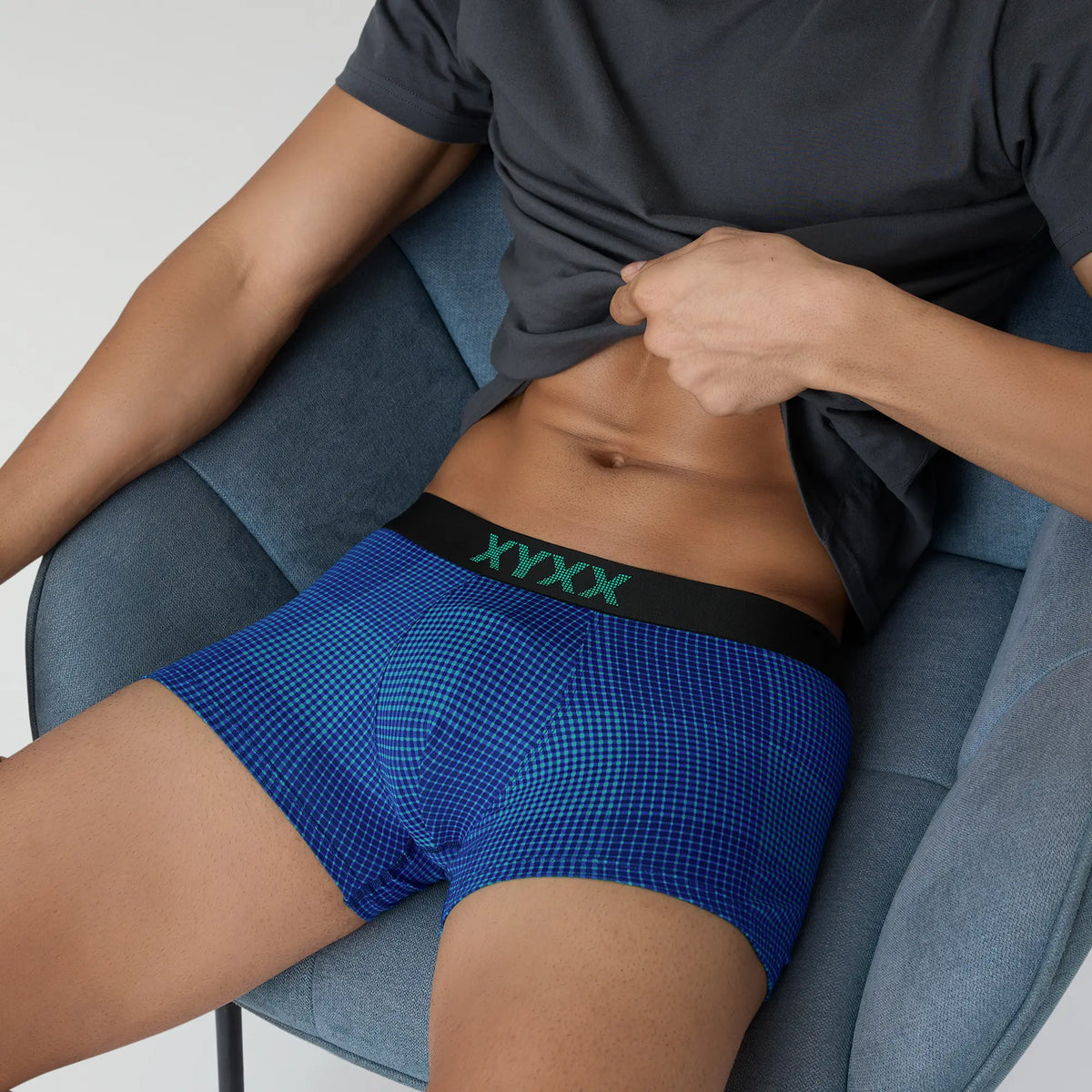 Quad Cotton Trunks Aqua Green - XYXX Crew
