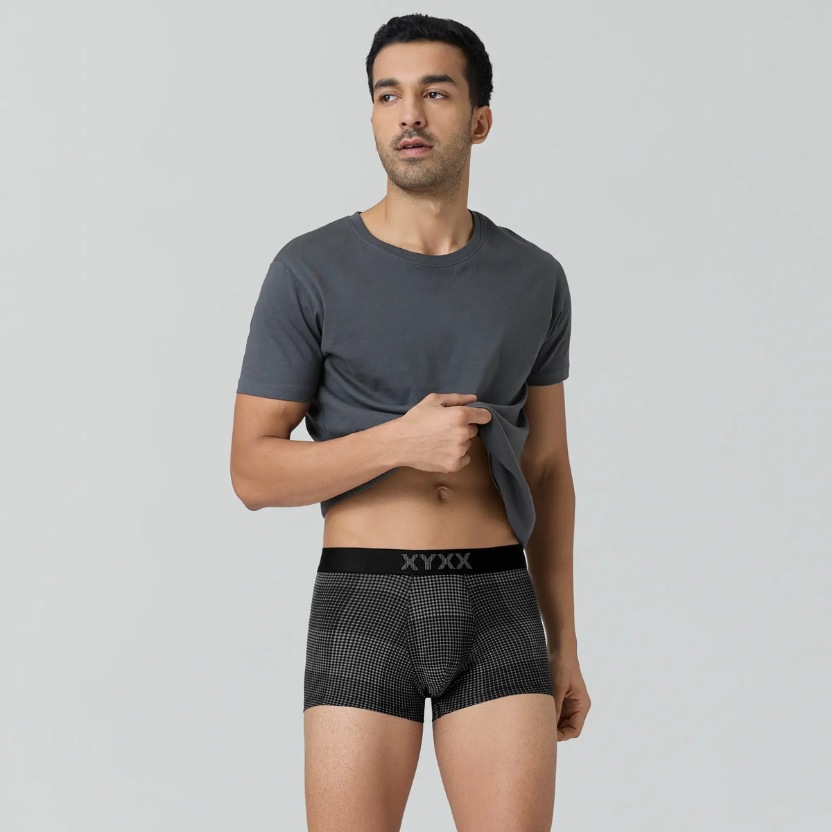 Quad Cotton Trunks Smoke Black - XYXX Crew