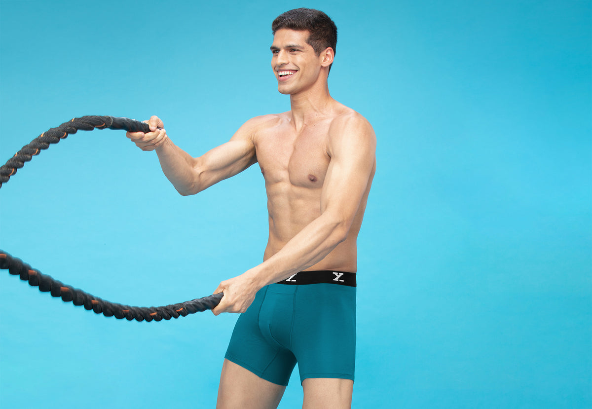 Ace Modal Boxer Briefs For Men Aqua Blue