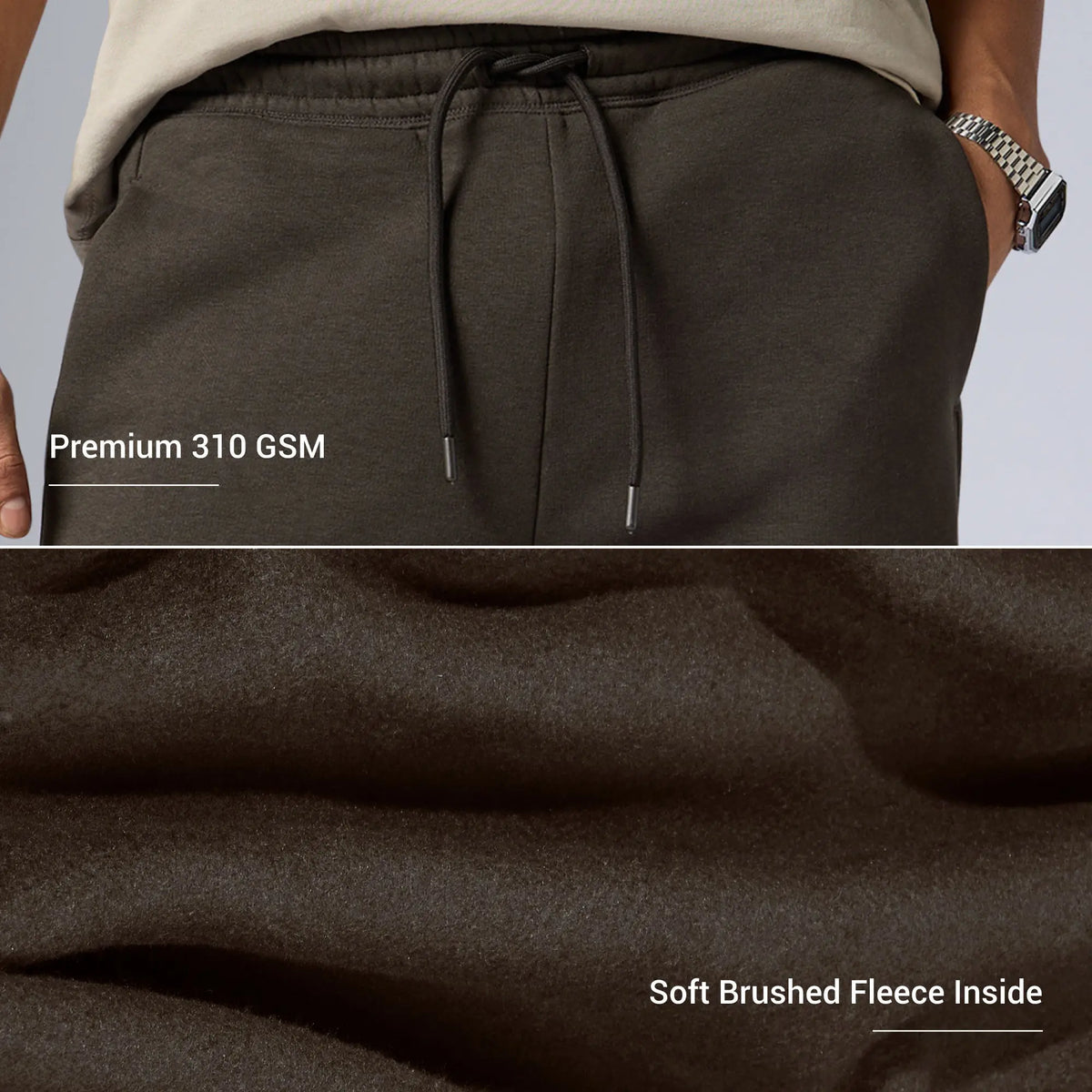 Pulse French Terry Cotton Blend Sweatpants Malt Brown - XYXX Crew