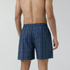 Checkmate Combed Cotton Boxer Shorts Midnight Blue