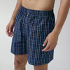 Checkmate Combed Cotton Boxer Shorts Midnight Blue