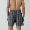 Checkmate Combed Cotton Boxer Shorts Smoke Grey