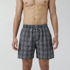 Checkmate Combed Cotton Boxer Shorts Smoke Grey