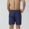 Checkmate Combed Cotton Boxer Shorts Storm Blue