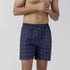 Checkmate Combed Cotton Boxer Shorts Storm Blue