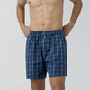 Checkmate Combed Cotton Boxer Shorts Vivid Blue