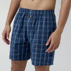 Checkmate Combed Cotton Boxer Shorts Vivid Blue