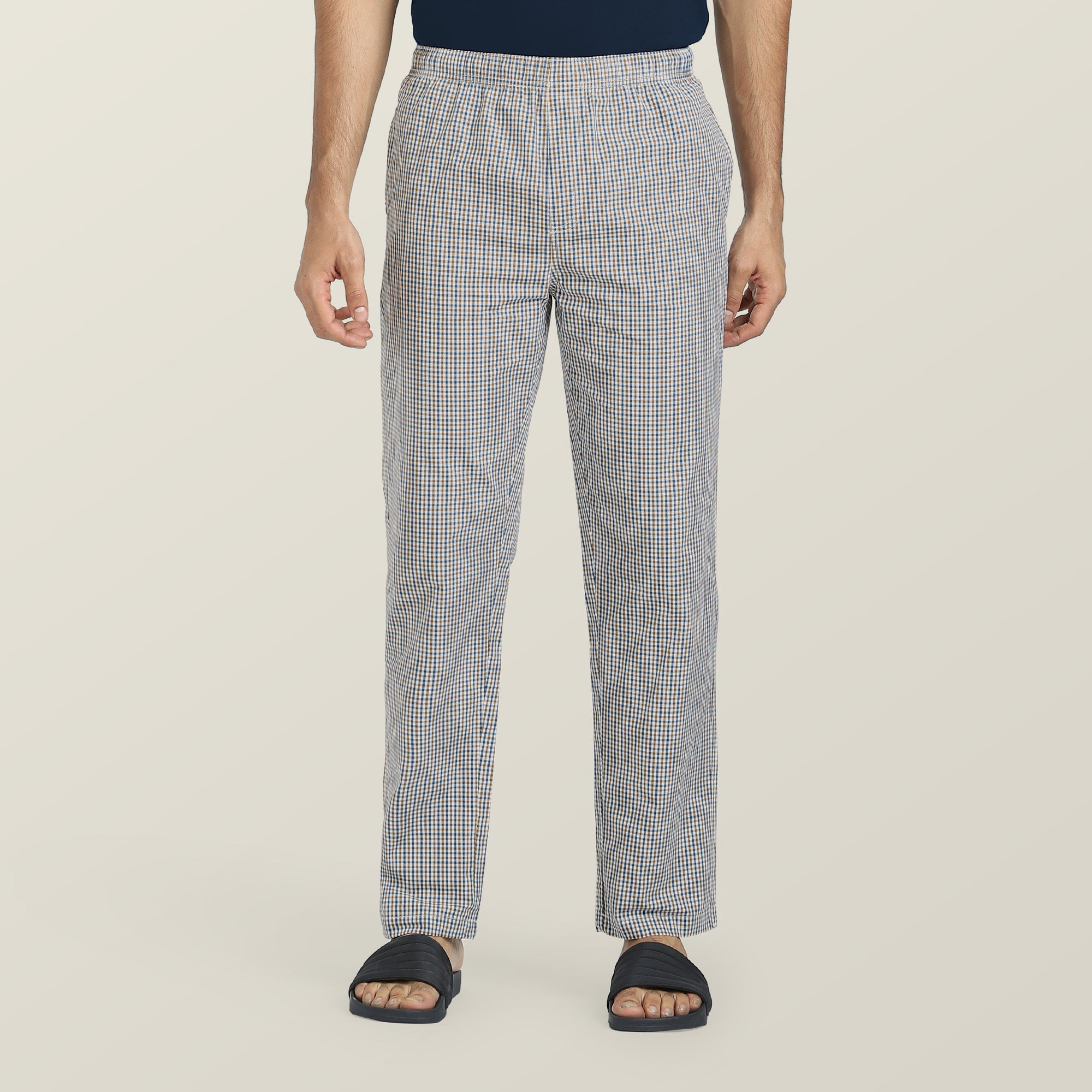 Checkmate Combed Cotton Pyjamas For Men Sandy Blue -  XYXX Crew