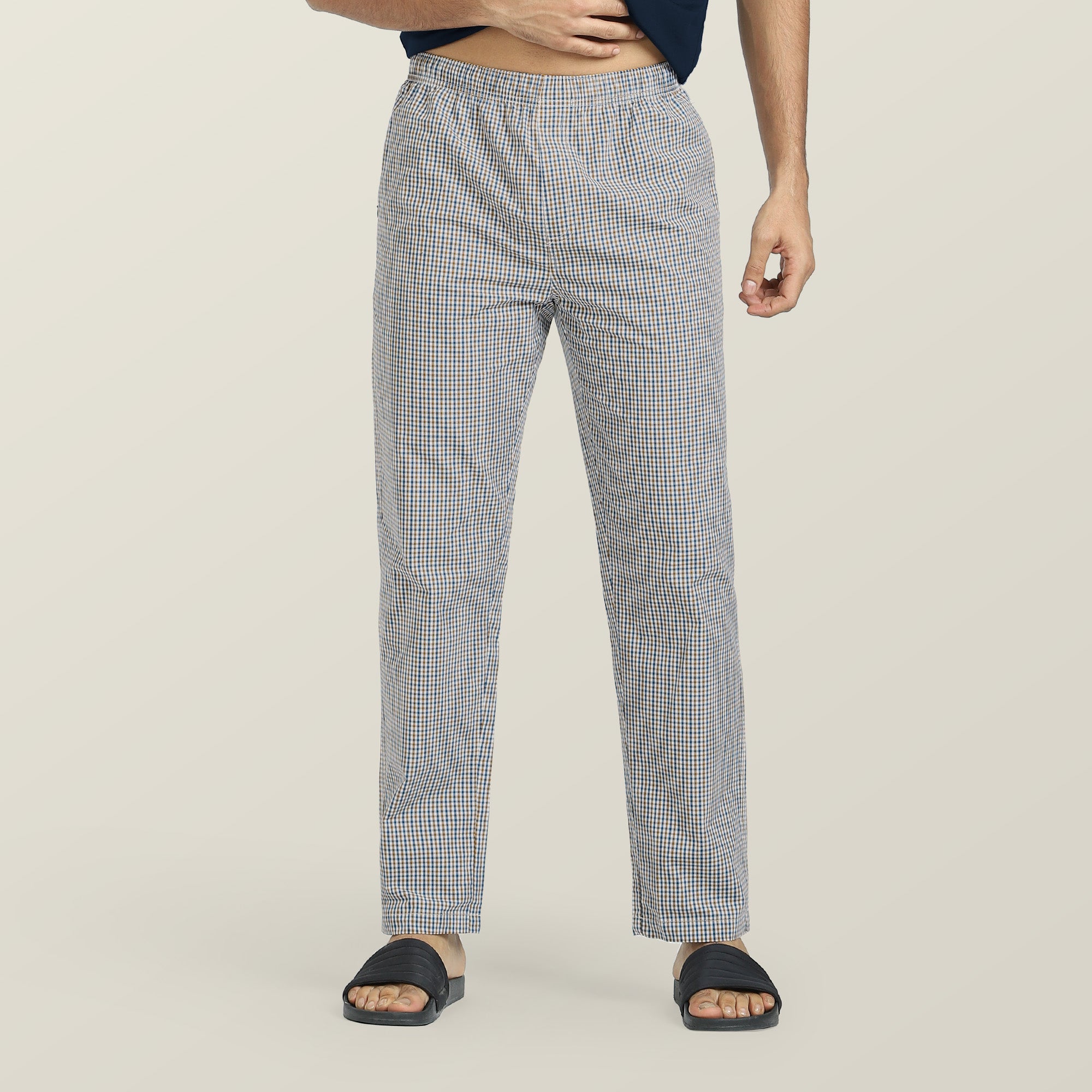 Checkmate Combed Cotton Pyjamas For Men Sandy Blue -  XYXX Crew