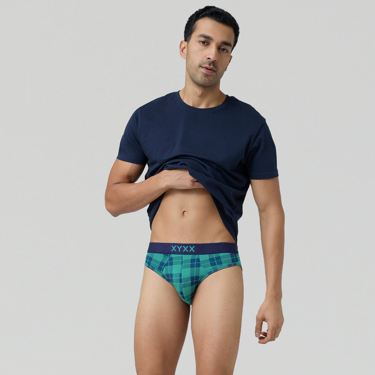 Checkmate Modal-Cotton Briefs For Men Aqua Green -  XYXX Crew