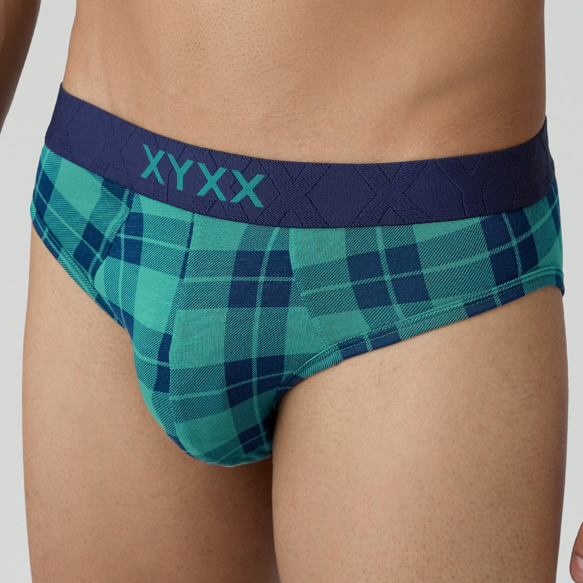 Checkmate Modal-Cotton Briefs For Men Aqua Green -  XYXX Crew