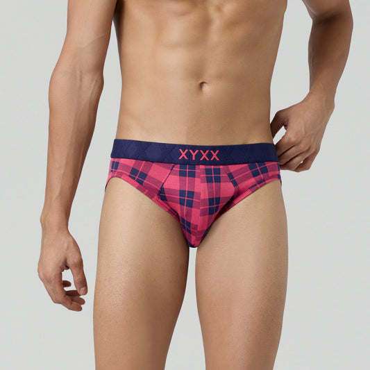 Checkmate Modal-Cotton Briefs For Men Rio Red -  XYXX Crew